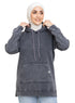 Dark Grey Washed Hoodie Vent - Khotwh